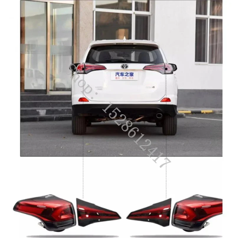 For Toyota RAV4 2016 2017 2018 2019 Car Inside Rear Tail Light Signal Brake Lamp Without Bulb Accessories Outside Taillight