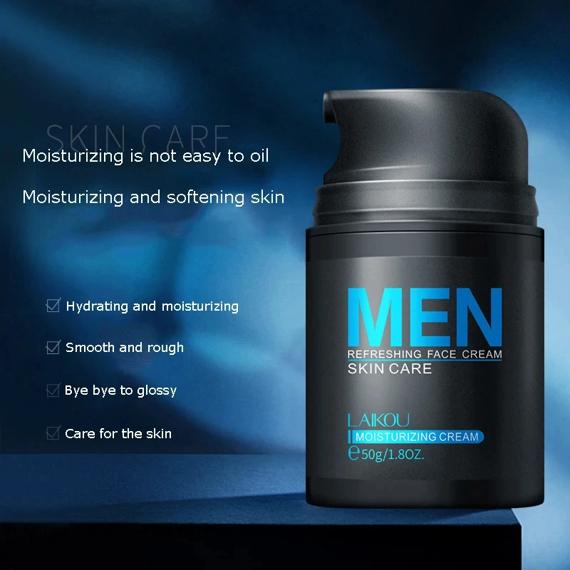 

Men Hyaluronic Acid Face Cream Oil-Control Men Refreshing Nourish Day Cream Moisturizing Man Face Skin Care