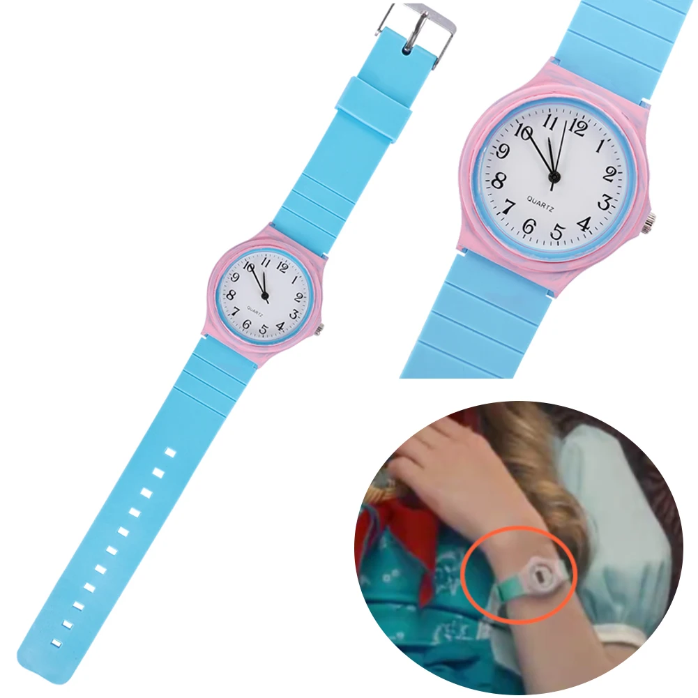 

Holly Wheeler Watch Props Cosplay Costume Blue Wristwatch Hand Accessories Fantasia Roleplay Gifts Xmas Halloween Party Prop