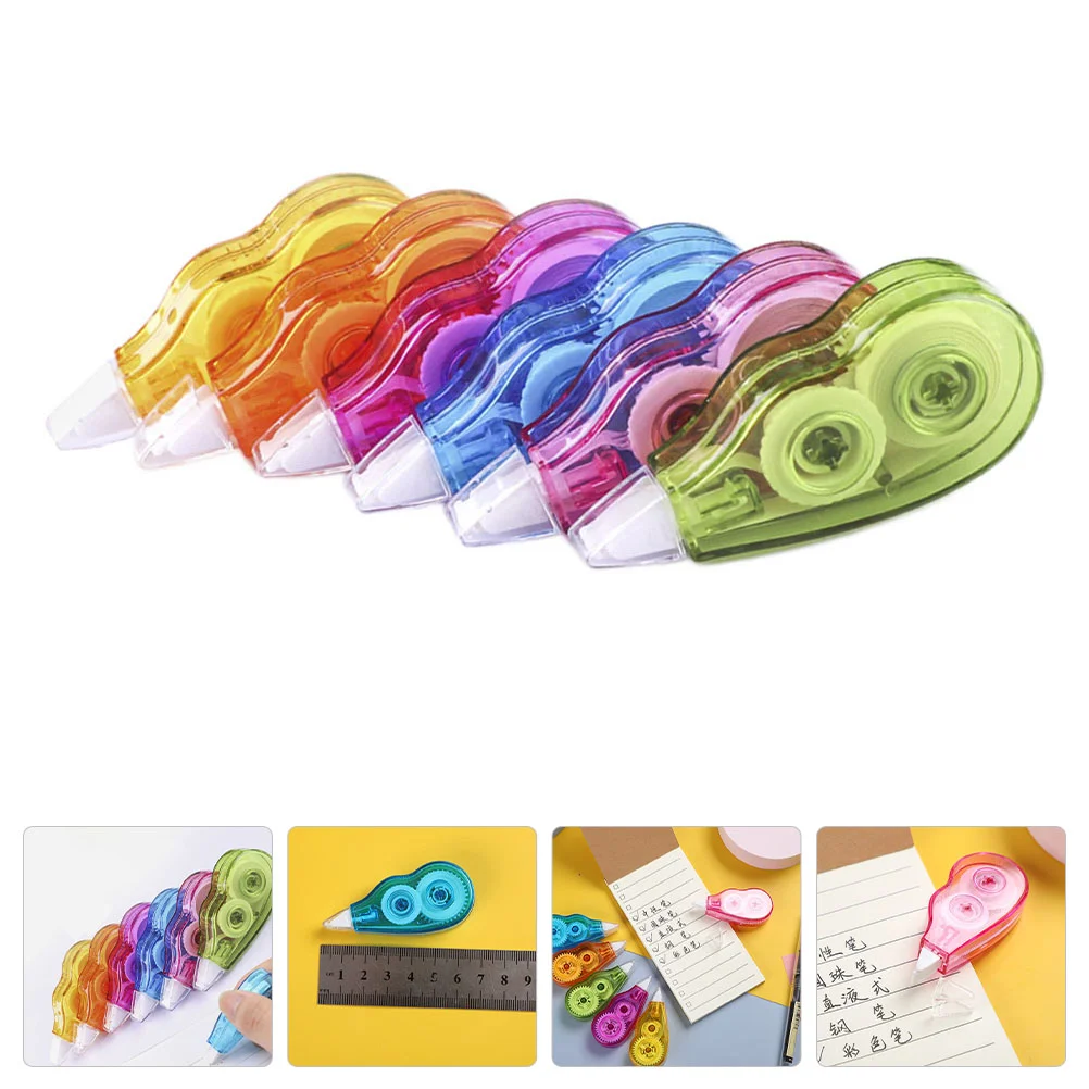 6 Pcs Correction Tape Office Accessory Convenient White Out Tapes Portable Stationery Corrected Pp Household Student