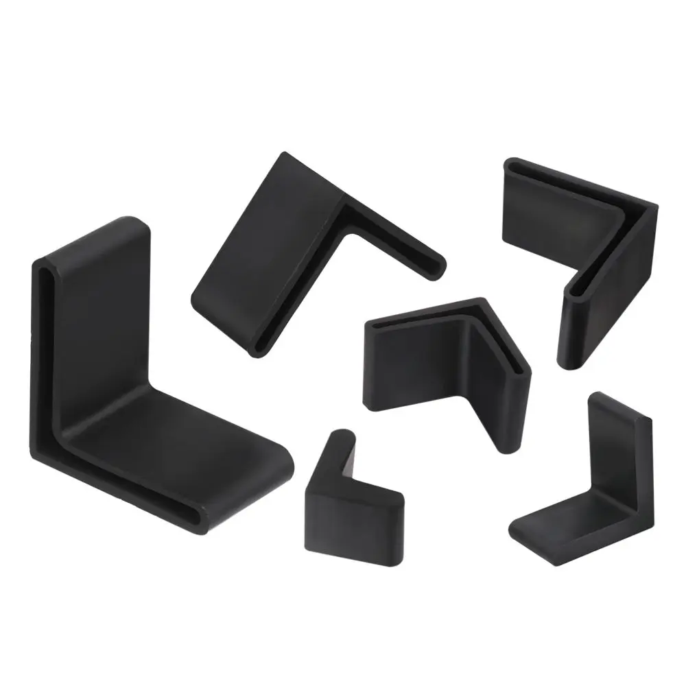 4Pcs Slotted Angle Bar Shelf Iron Bed L Type Rubber Base Foot Pad Foot Cover Protective Rubber Sleeve image 3