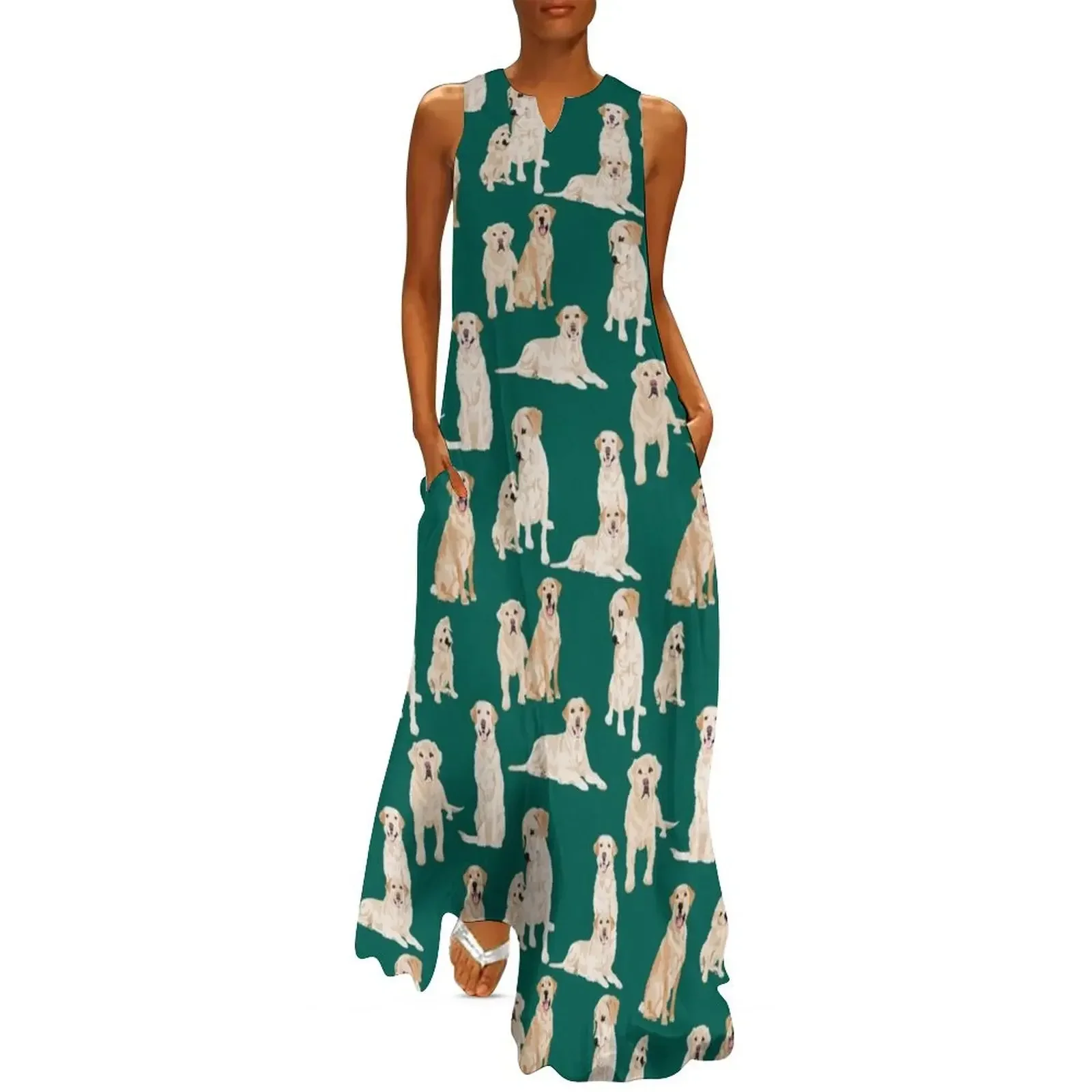 

Yellow Lab Green Long Dress long dress women women's evening dresses womens dress Elegant gowns