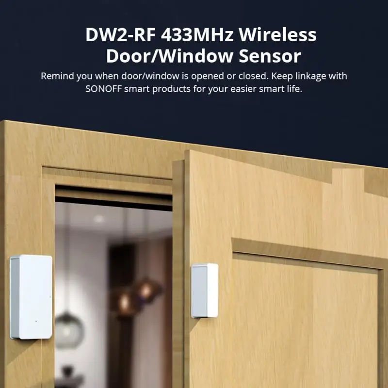 Sonoff DW2 RF Door/window Sensor 433 Hub Required Door Open Status Security Alarm Ewelink App Alert Notification Work With Ifttt