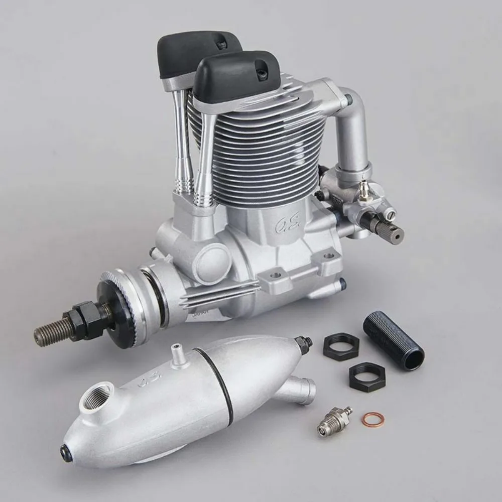 OS FS 95V Four-Stroke Methanol Metal Engine with F-5050 Muffler Power Unit for RC Fixed Wing Model Aircraft Glow 4-Stroke Engine