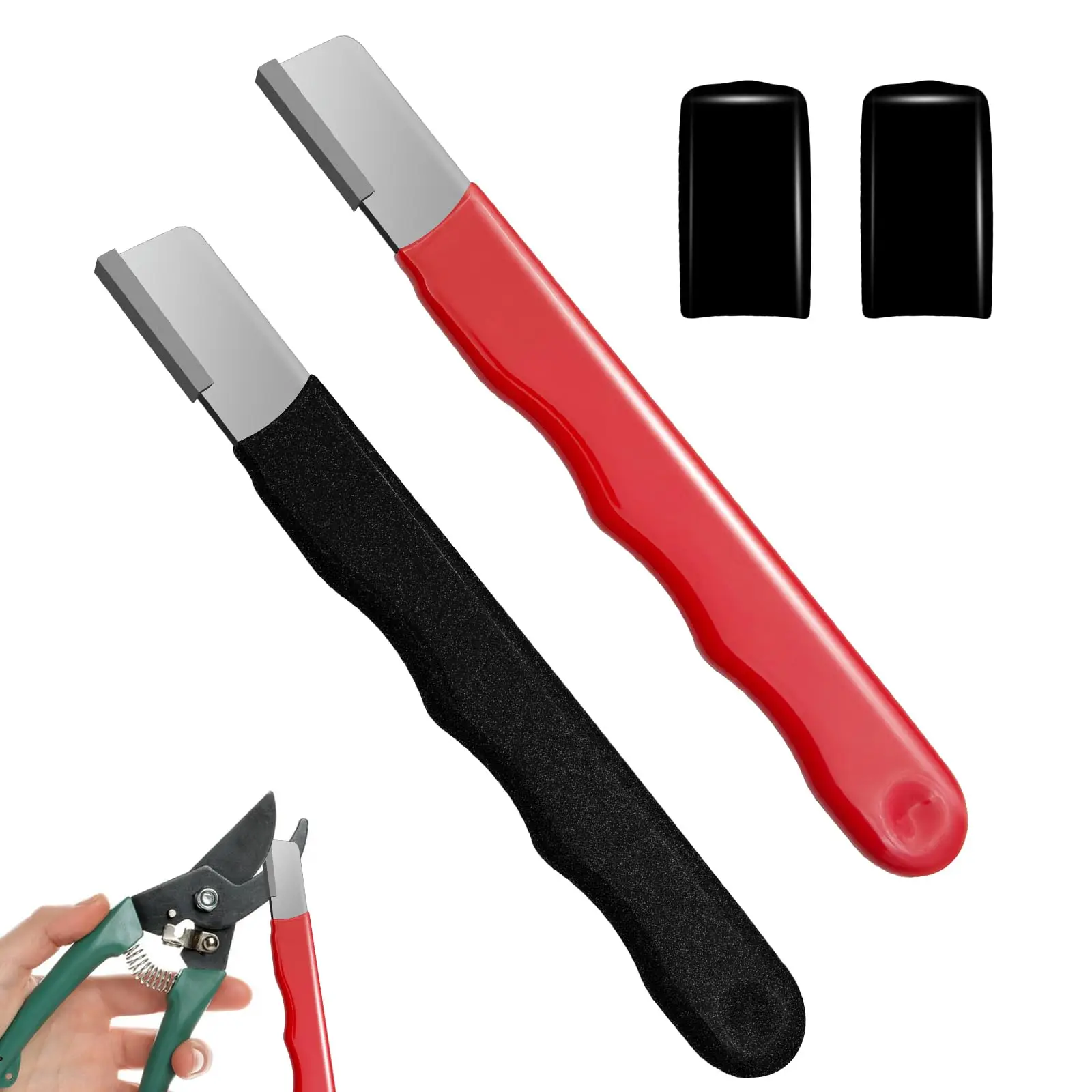 Portable Tungsten Steel Blade Sharpener Tool, Garden Pruner Sharpener, Handheld Sharpening Stone for Garden Tools