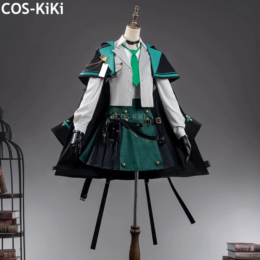 

COS-KiKi Arknights Exusiai JR Linkage Game Suit Elegant Uniform Cosplay Costume Halloween Carnival Party Role Play Outfit Women