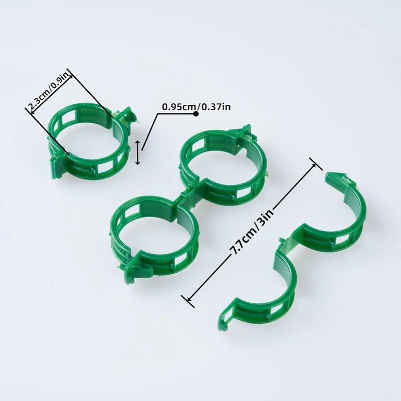 200/100/50green/White plastic plant support clips，PPMesh clamp，Suitable for tomatoes、grapevine、Vegetables，Easy-to-use garden pla