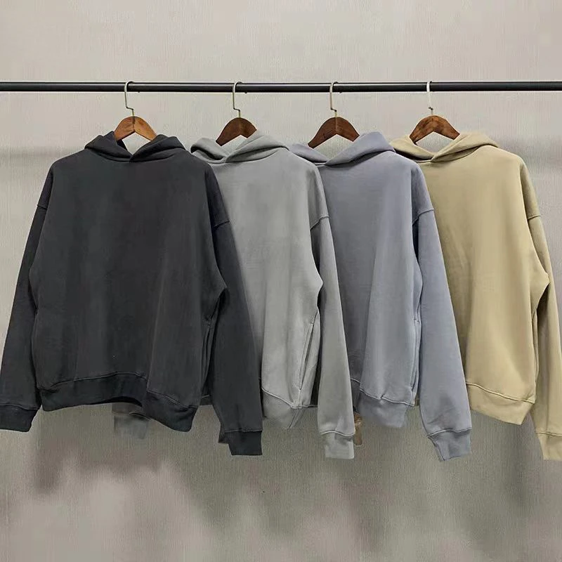 High Quality Kanye Solid Color Hoodies Hip Hop Seizon 6 Men Woan Casual Sweatshirts