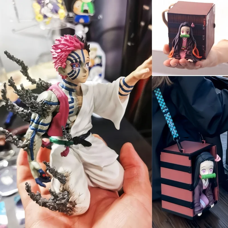 

Высокое качество аниме Demon Slayer Akaza Hakuji 13 см фигурка ПВХ настольный орнамент Коллекционная модель куклы подарочная игрушка