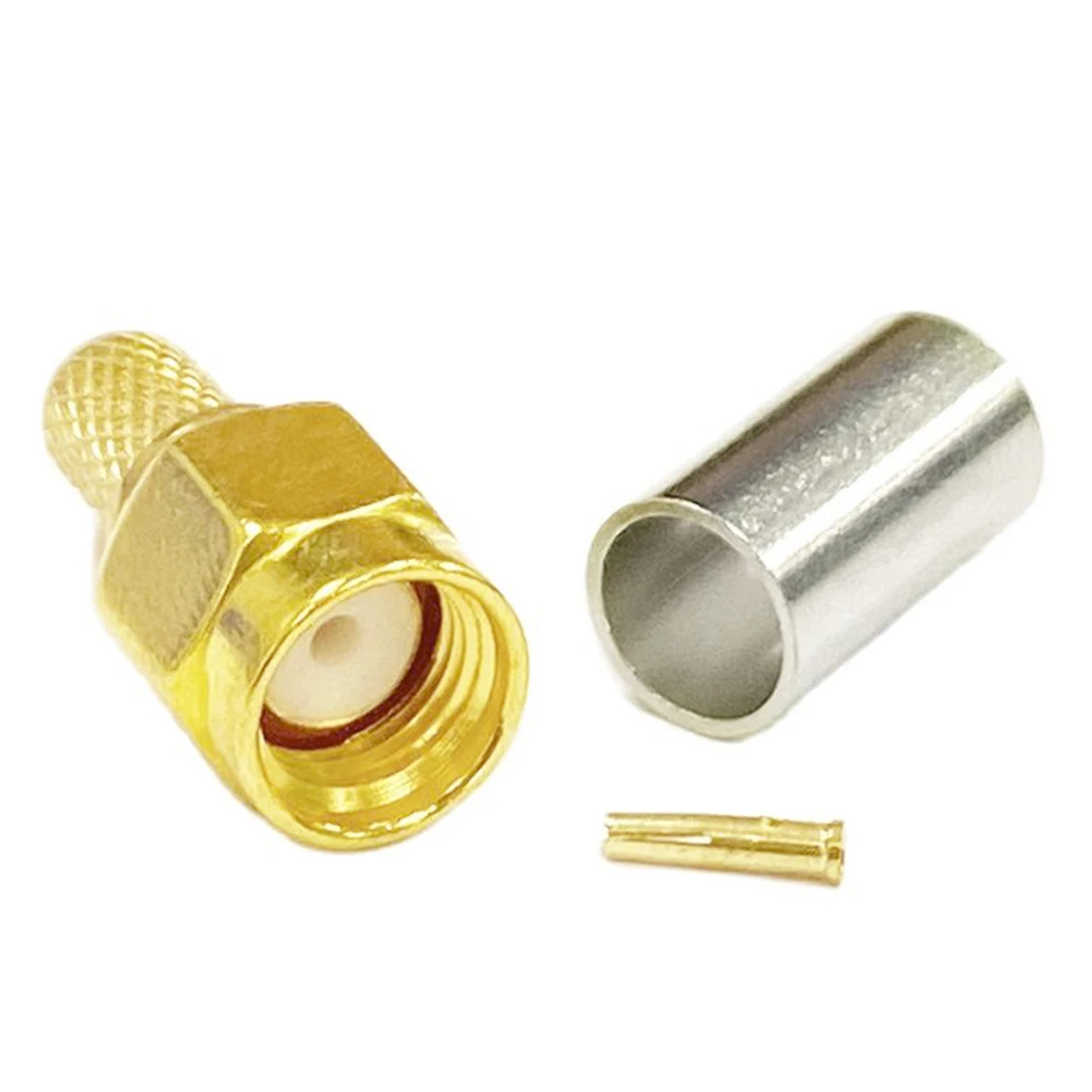 

1pc New RP SMA Crimp Male Plug Connector Reverse for LMR195 RG58 Cable Wholesale Wire