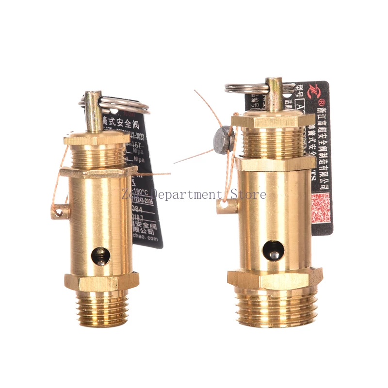 Brass Air Compressor Safety Valve High Pressure Relief Vent Male 1/2 BSP Thread 20bar/25bar/30bar/40bar Selectable