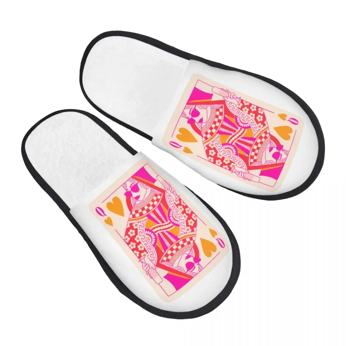 Пользовательские покерные тапочки из пены с эффектом памяти, женские мягкие теплые домашние тапочки