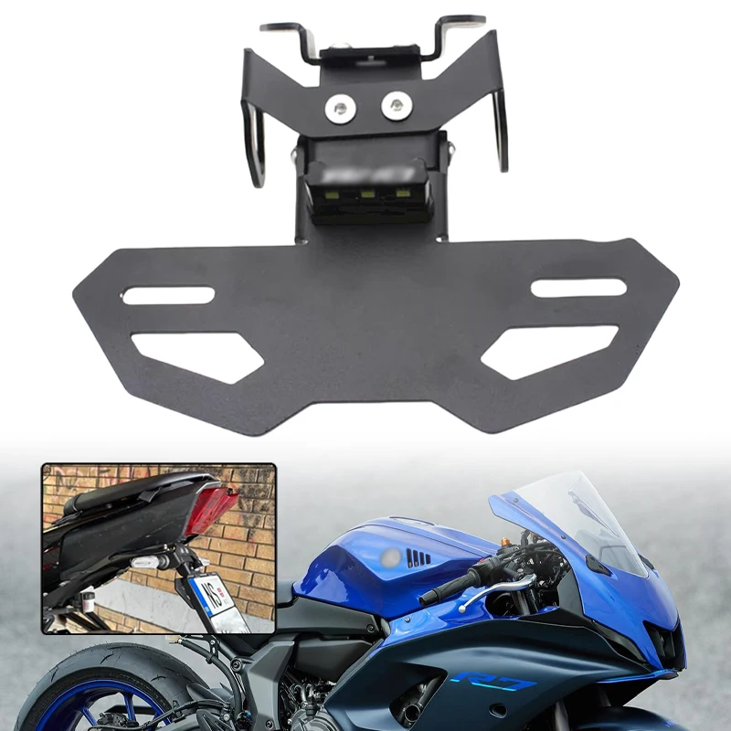 

Fit For YAMAHA YZF R7 YZFR7 MT07 FZ07 2023 2024 Motorcycle License Plate Holder Fender Eliminator Registration Bracket With LED
