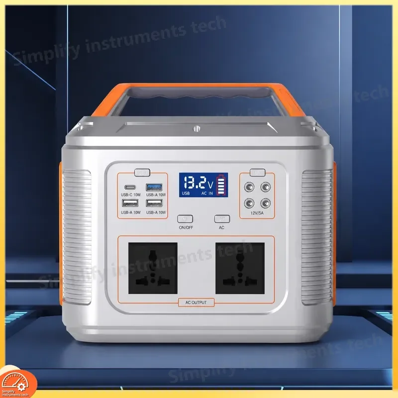 Portable Power Station Solar Generator 1000W Outdoor Camping Battery Backup with Solar Panel Car Charger Emergency Home Use
