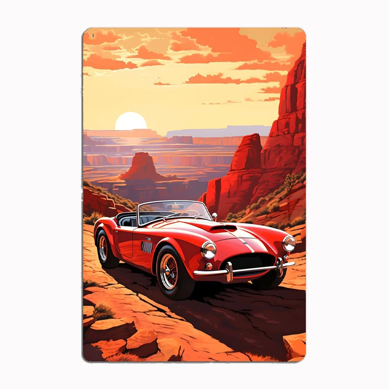 Vintage 1967 Shelby Cobra 427 Poster Metal Sign Bathroom Room Wall Decor Tin Home Decoration