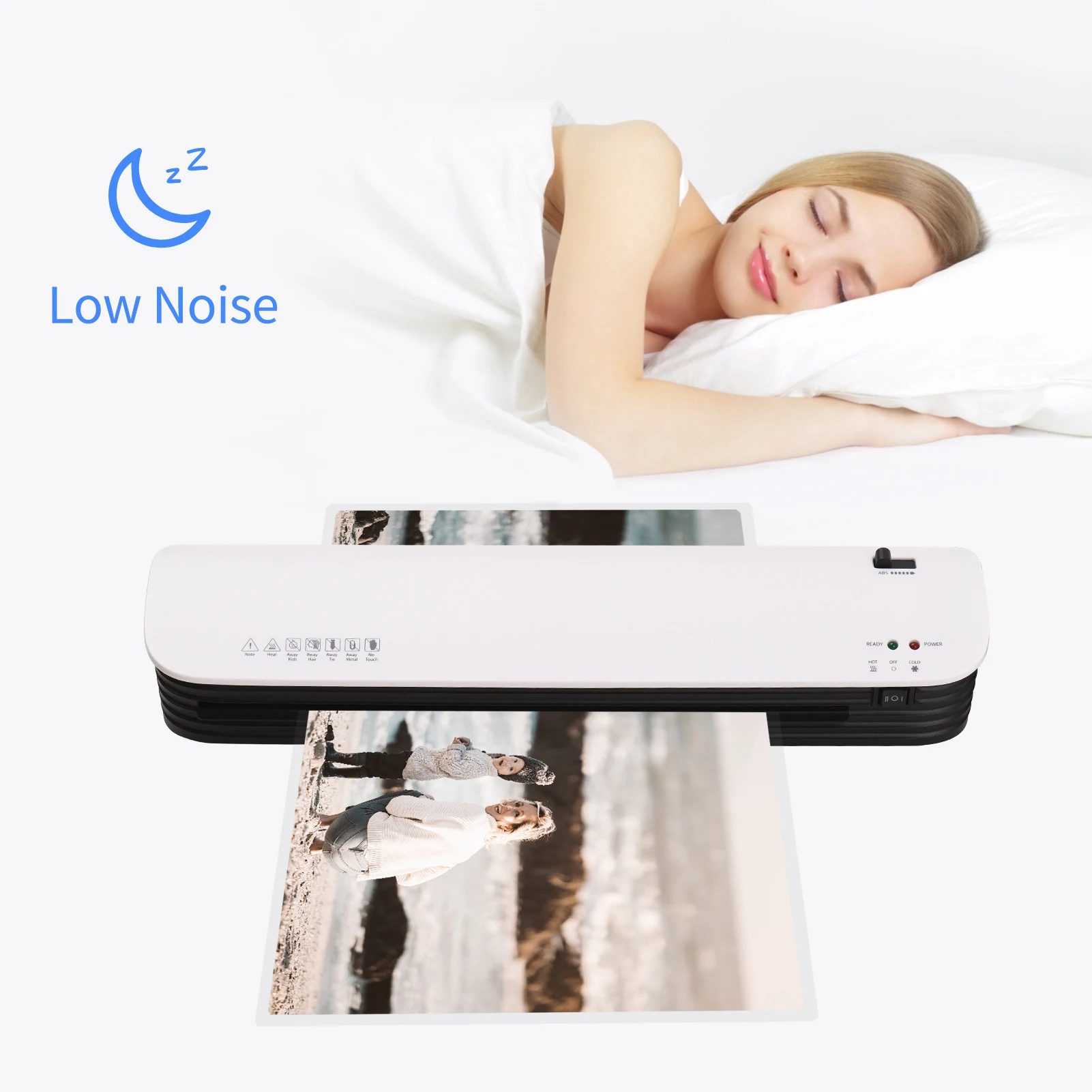 Ensemble de machine à plastifier format A3, plastification à chaud et à froid, système à 2 rouleaux avec 25 pochettes de plastification A3/A4/A5/A6, arrondisseur de coins