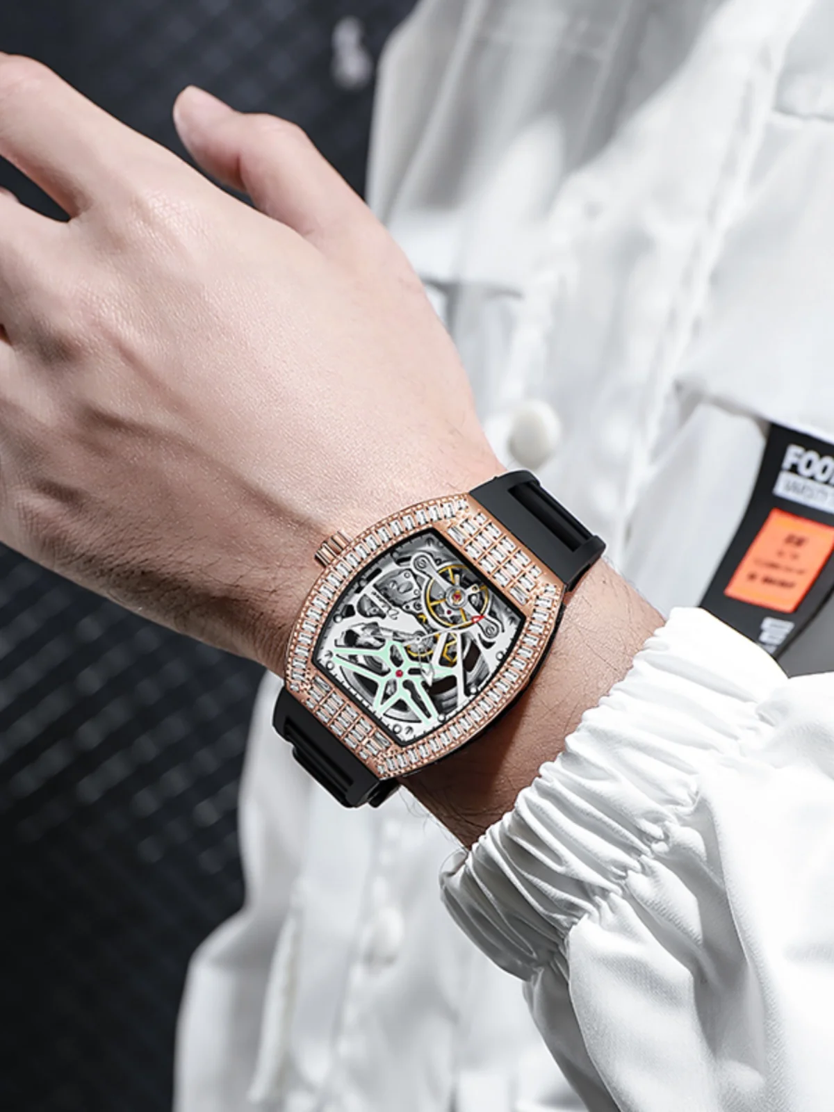 Men's Automatic Mechanical Watch, 2025 New Tonneau Shape, Trendy Watches and Accessories, High-End Selection