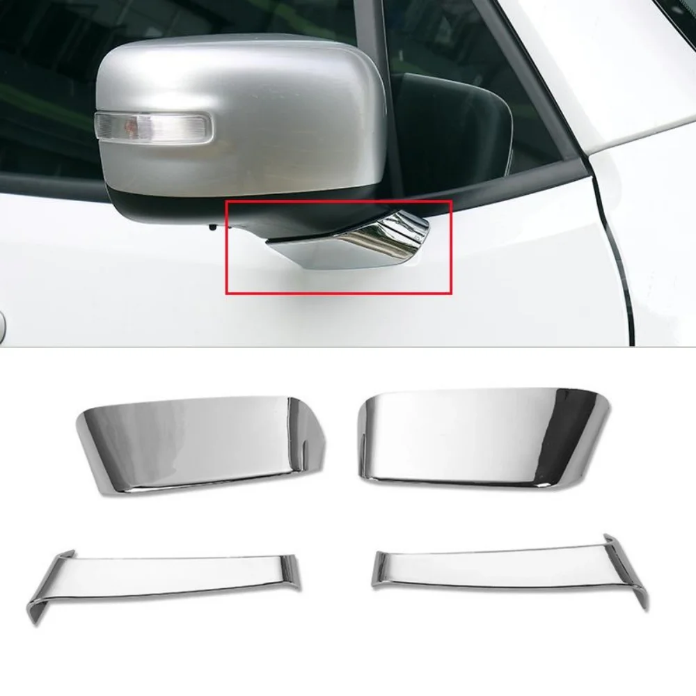 

For Jeep Renegade 2015 2016 2017 ABS Plastic Chrome Car Rearview mirror column frame Cover Trim Car Styling Accessories 4pcs