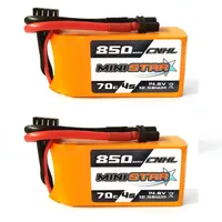 2 Packs CNHL MiniStar 850mAh 14.8V 4S 70C Lipo Battery with XT30U