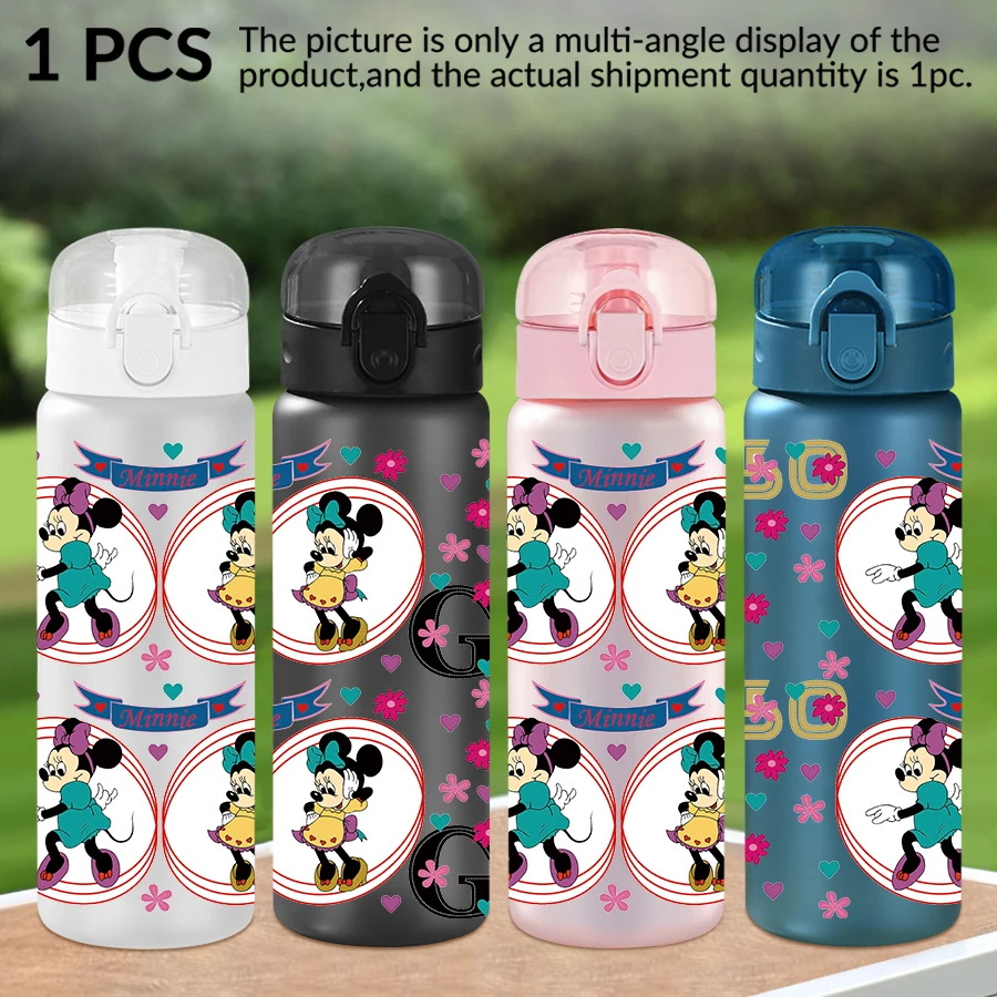 

1Pc Disney Minnie Bow Pattern 26oz Plastic Water Bottle Outdoor Sports Water Cup Birthday/back To School Gift