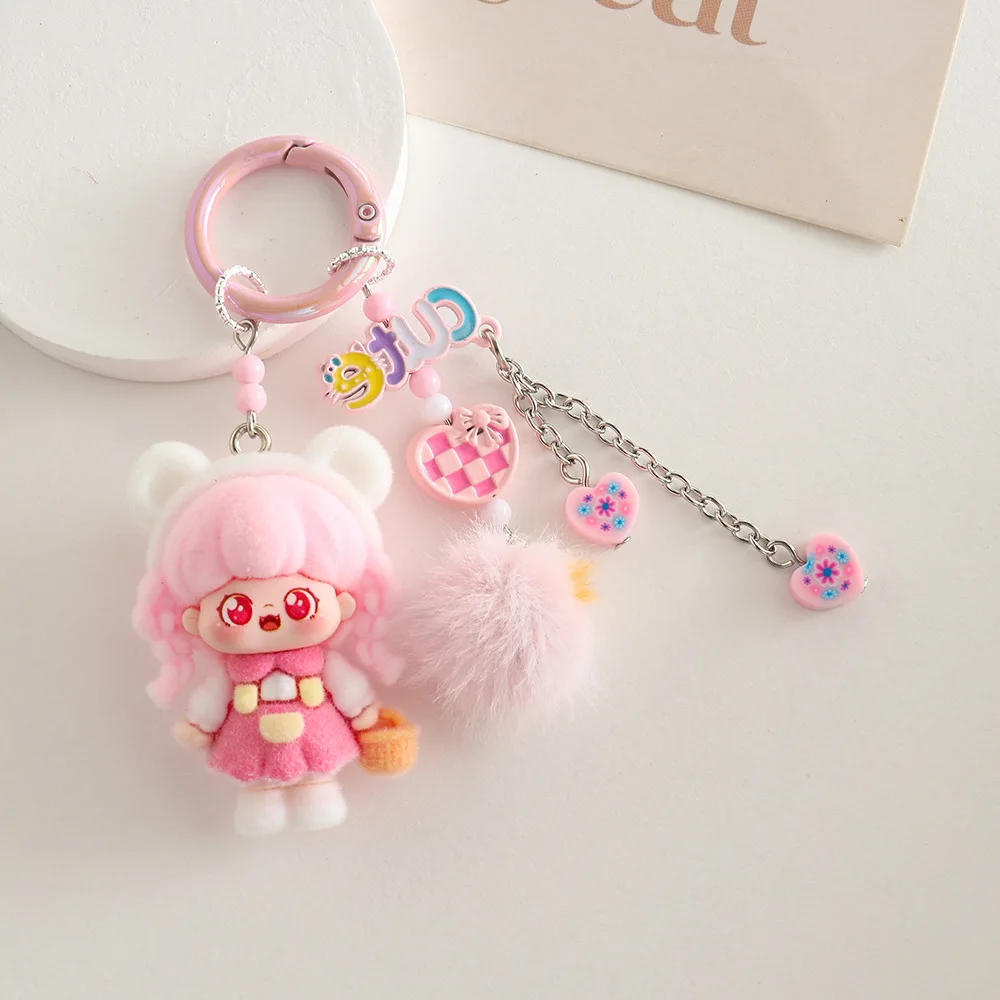 

for Baby Three Keychains Cute on The Phone Charm Valentine's Day Wedding Gift Keyring Pendant Key Chain