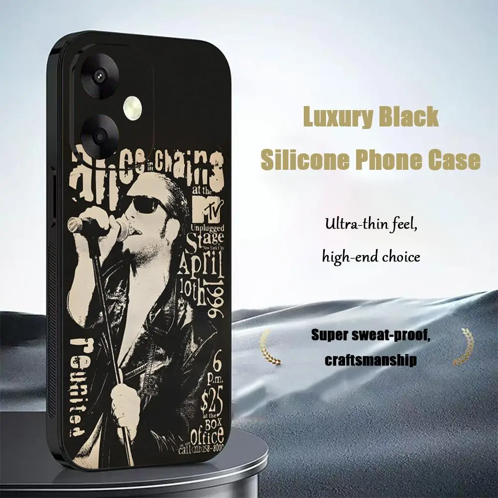Alice In Chains Rock Band Hot Phone Case For Xiaomi Redmi 14C 13C 12C Note14 13 12 11 10 Pro Plus S Soft Black Phone Cover