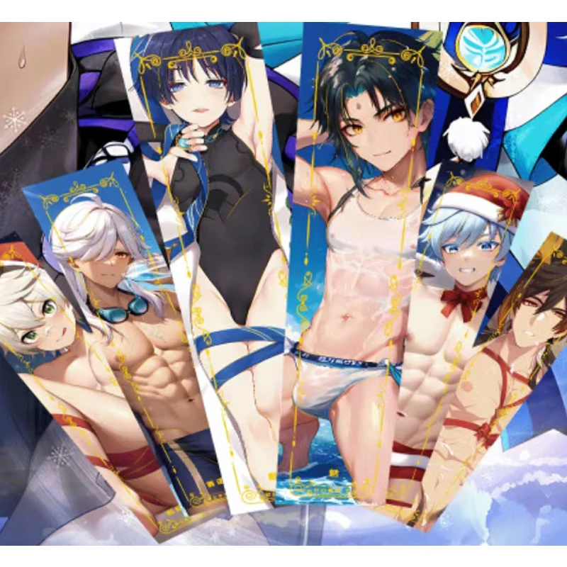 Sexy Male God ACG Anime Nude Card Collection Fold Card Limited Sale Extra Thick Double Sided A4 Size Card Uniform Abs Sexy Boys