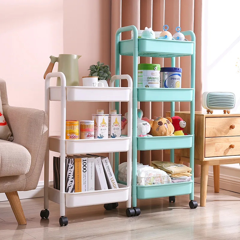 

Trolley rack kitchen floor multi-layer snack dormitory bedside toy bedroom bathroom bathroom storage rack kitchen accessories