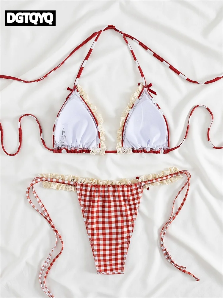 Printed Bikinis Set Ruffles Swimwear 2026 Women Bandage Swimsuits Patchwork Bathing Suit Triangle Biquini Mujer Beachwear Summer