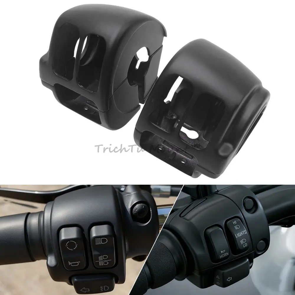 

Motorcycle Replacement Parts Black Switch Housing Cover Kit Easy Installation Fit For Harley Dyna Softail Sportster 2011-2024