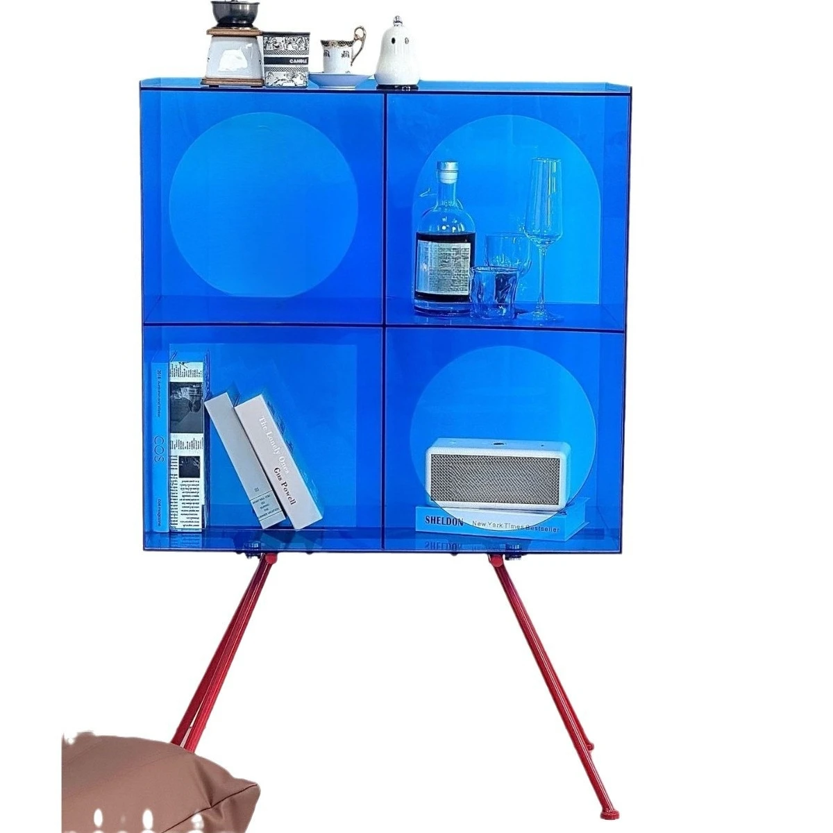 

Light luxury acrylic dining side cabinet, modern simple living room storage cabinet Internet celebrity creative figure display