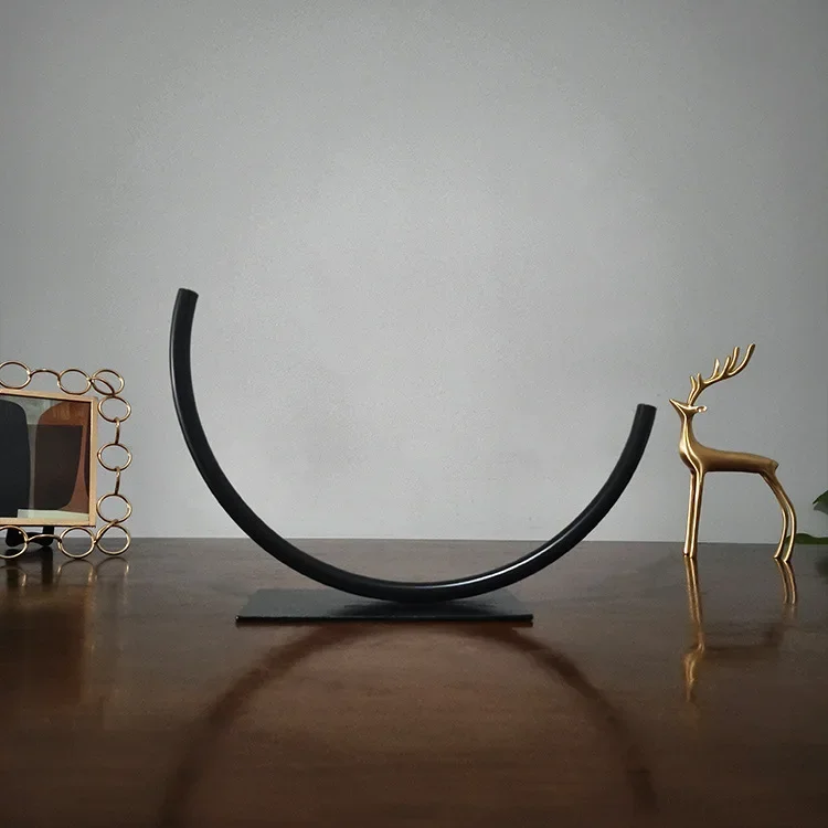 Nordic modern light luxury fashion simple temperament vase living room decoration ornament