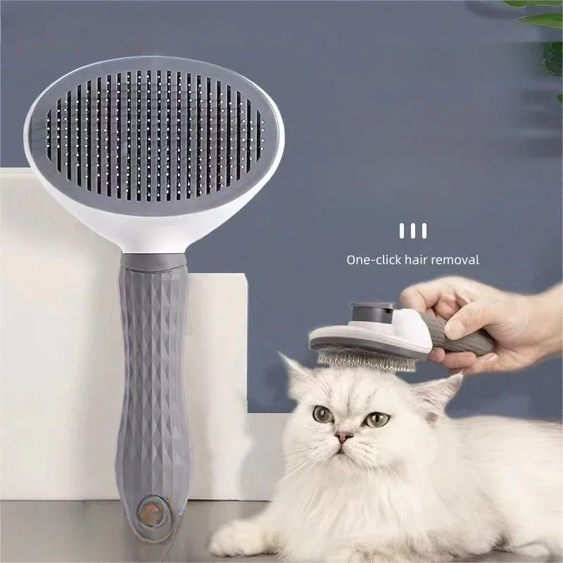 

Dog Hair Brush Cat Comb Pets Hair Remover Brush Stainless steel round combs pets universal Protect skin Accessories Pet Supplies