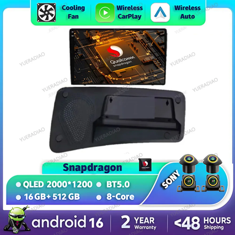 Radio para Auto Android 16 para VOLVO S80 S80L V70 2004 2005 2006 2007 2008 2009 2010 2011, Unidad Principal Qualcomm 2DIN, GPS, NAVI, 4G, WIFI, BT