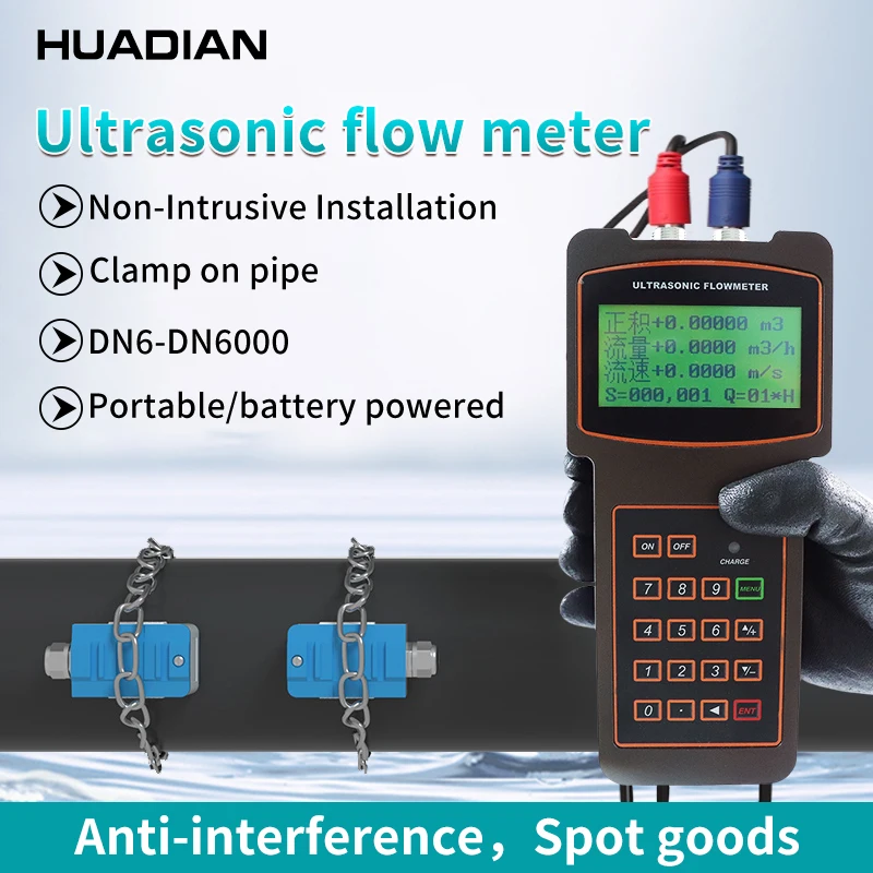 

ultra sonic water flow meter with sms digital portable clamp on handheld ultrasonic flow meter for water oil with pulse emission