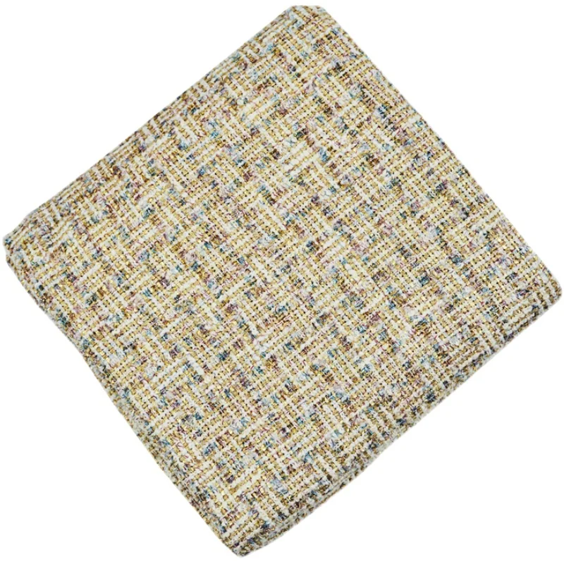 Colorful high-end woolen tweed woven fabric for European clothing DIY fashion sewing fabric