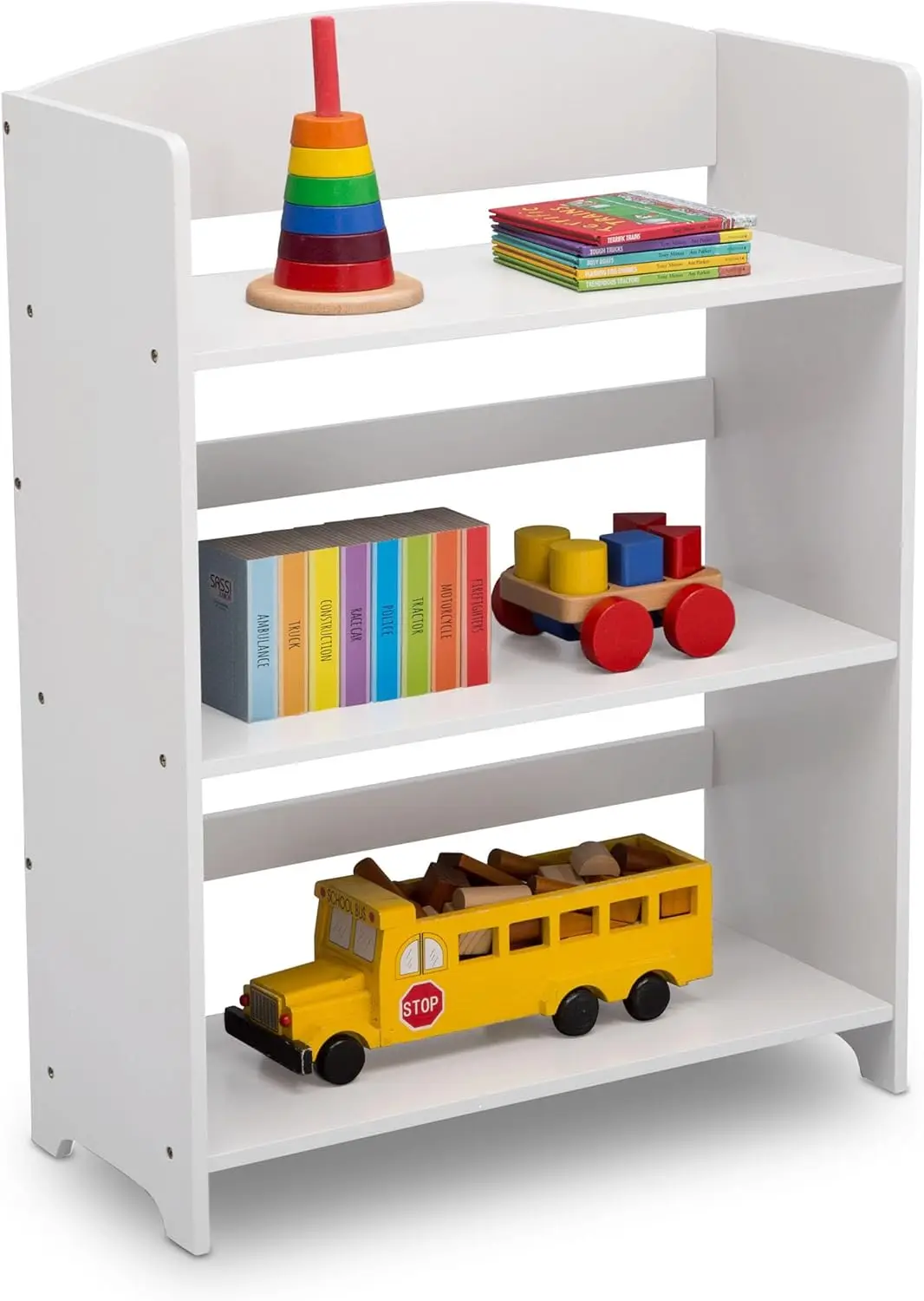 

Kids Bookshelf with 3 Shelves, Sturdy Wood Construction, Safe for Ages 3+