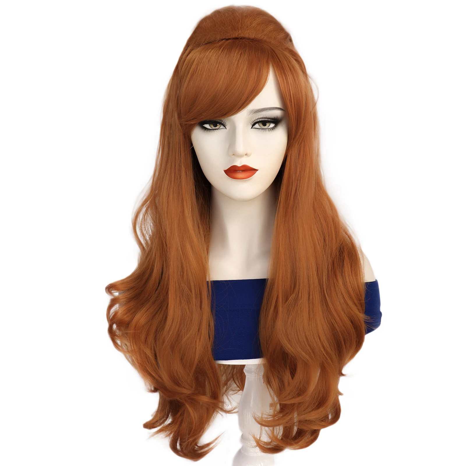 

Synthetic Long Wave Wig In White, Pink, Brown, Suitable For Women'S Wigs In Various Occasions
