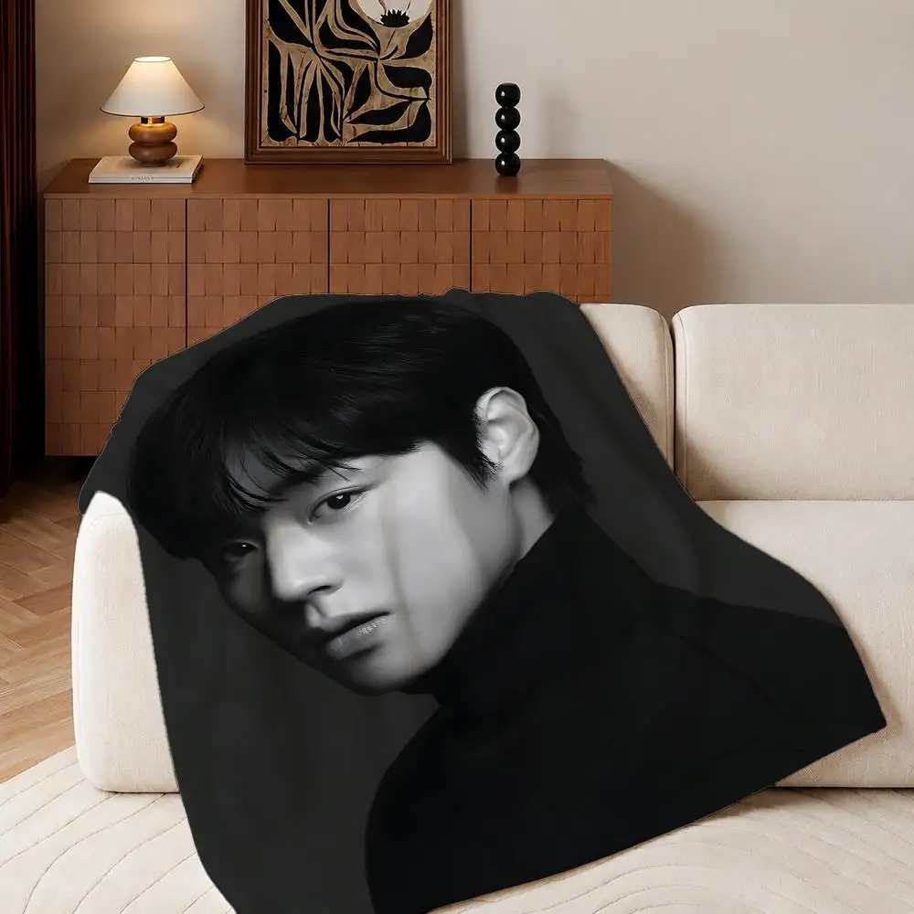 Singer Park Ji Hoon Throw Plush Flannel Throw Blanket, Sofa Bed Travel Picnic Home Textile Decor