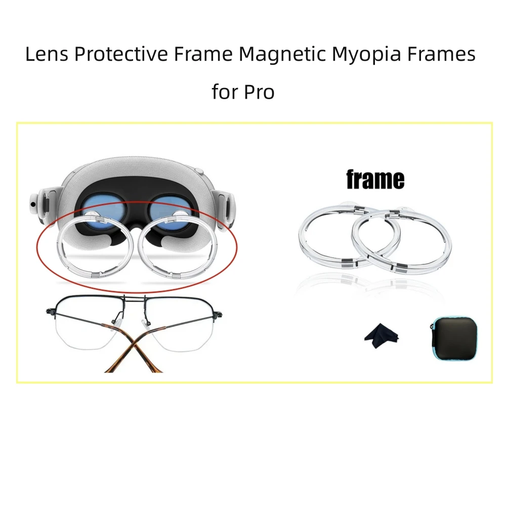 إطارات قصر النظر المغناطيسية للعدسات الاحترافية ، مقاومة للضوء الأزرق ، إطار واقي ، إكسسوارات نظارات VR