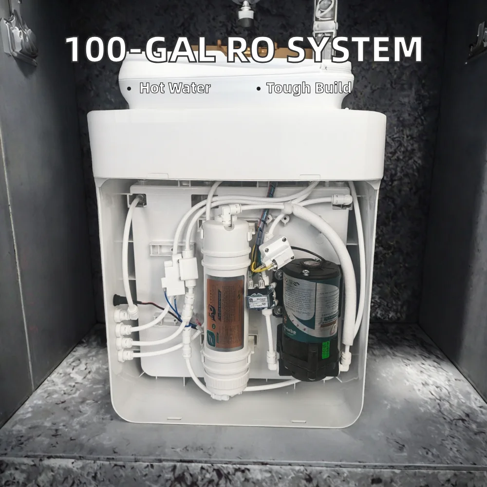 BLG Efficient 3-Stage Sink Reverse Osmosis Water Filter System Easy Installation Low Energy Outdoor Car Electric Plastic