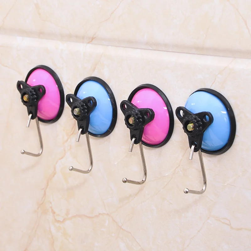 4Seamless Sucker Steel Sticking Hook Hook Only Vacuum Suction Hook Bathroom Kitchen Vacuum Plastic Suction Cup Hook