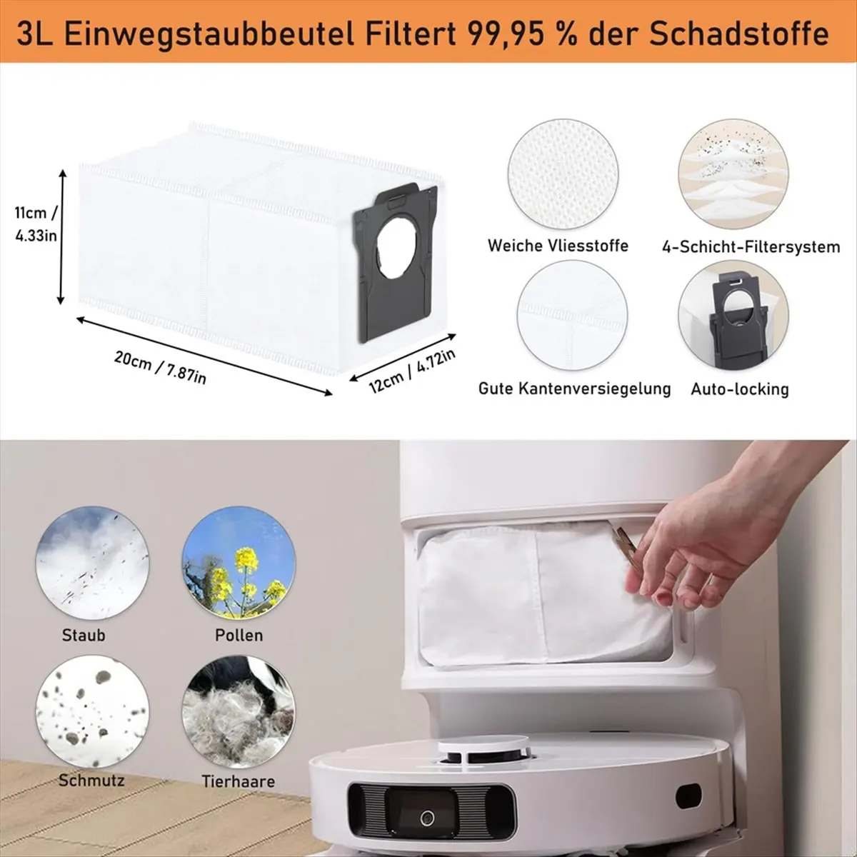 

A62K For L10s Pro Ultra Heat Robot Vacuum Cleaner Main Side Brush Hepa Filter Mop Cloth Dust Bags Accessories