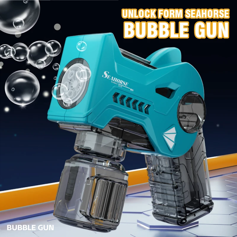Automatische elektrische Shark Space Bubble Gun Kinder Spielzeug Dinosaurier Blasen Gebläse Maschine für Kinder Geschenke Outdoor Hochzeit Party Spielzeug