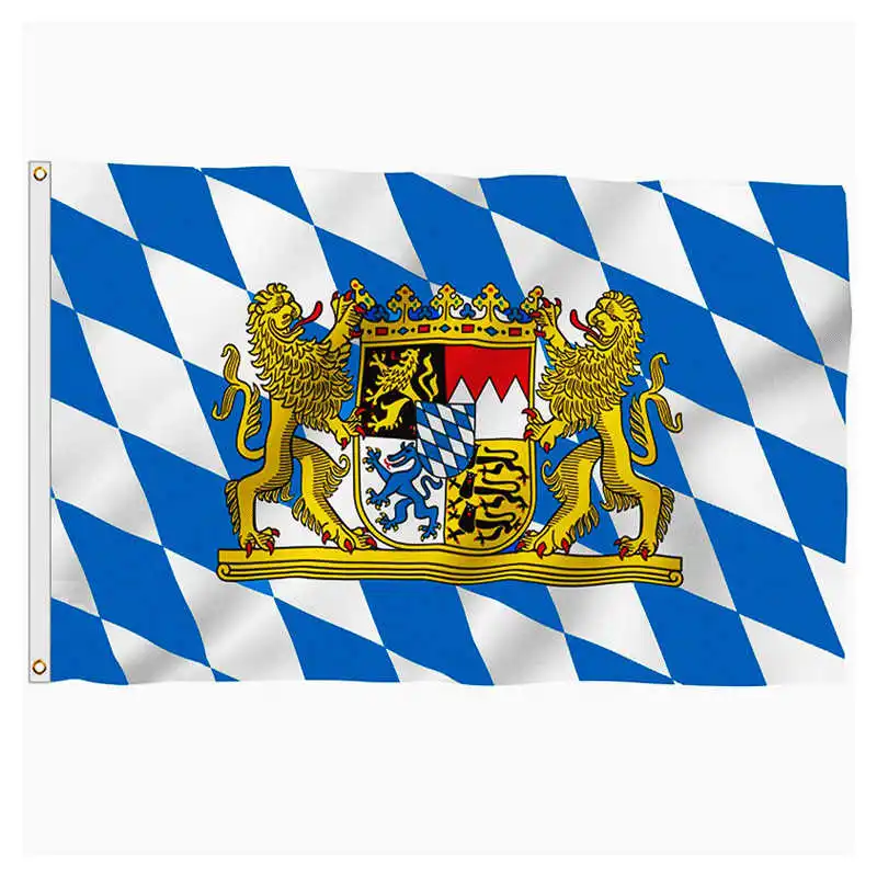 

German Bavaria Flag Germany 90x150cm Polyester Printed Oktoberfest Lions National Deutsch Bayern Bavarian Flags Banners