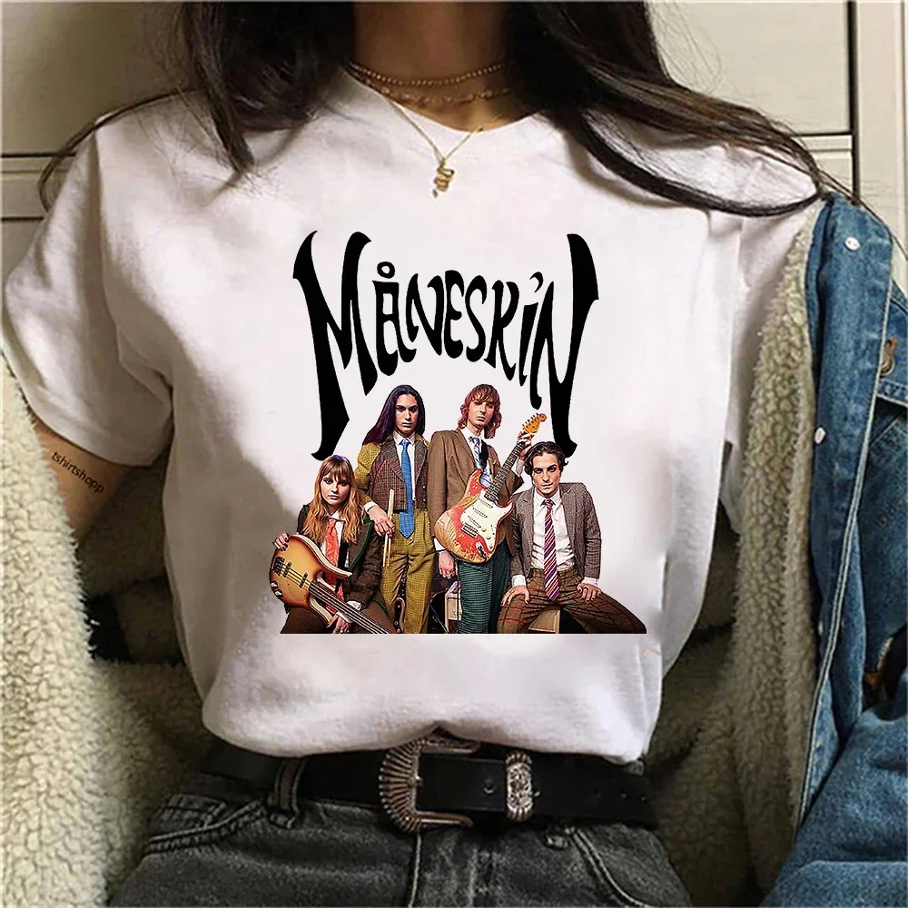 

Maneskin T Shirt New Fashion Women MåNeskin Hip Hop T-Shirt Female Harajuku Zitti E Buoni Tee Shirt Damiano David Tshirts