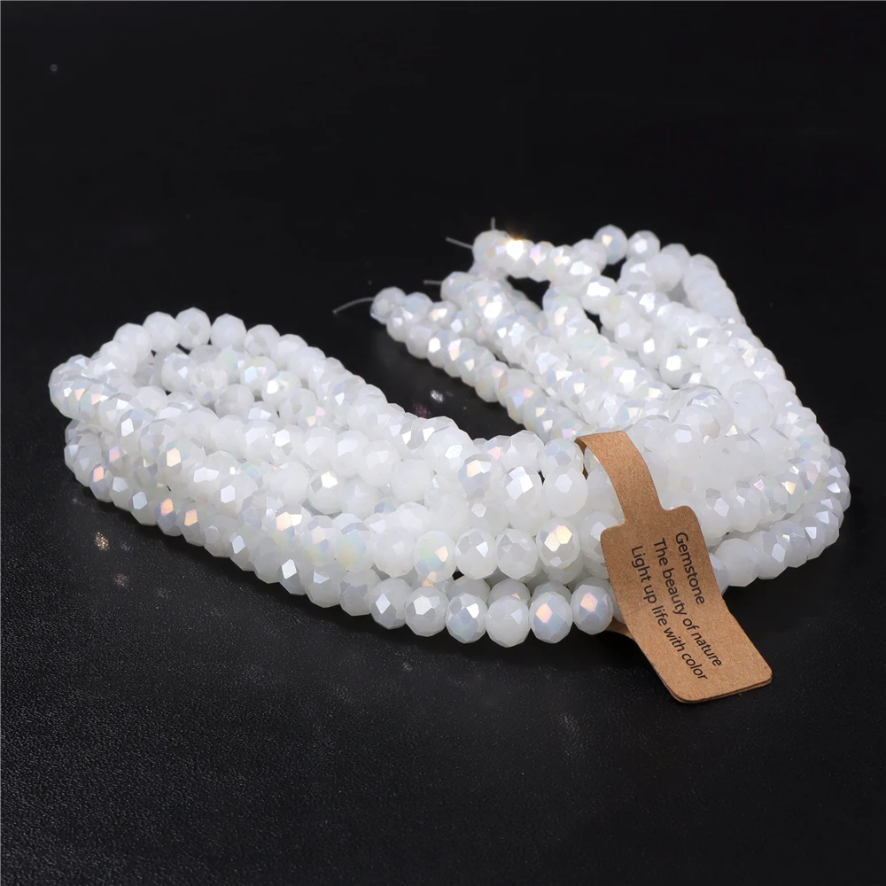 Großhandel 5 Strang/Los facettierte österreich ische Kristall perle Rondelle lose Abstand halter ab Farbe Glasperlen für Schmuck herstellung Zubehör – Detail 27