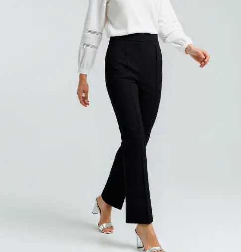 

2026 Elegant Female Trouser Casual Bottom Spring Autumn New Style Commuter Pants Micro Pull Pants Versatile Wide Leg Pants Women