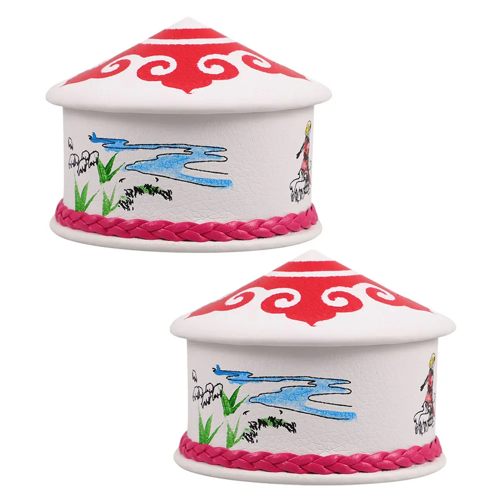 

2pcs Yurt Shaped Jewelry Box Necklace Organizer Earring Storage Trinket Holder Portable Case Mongolian Craft Home Accessory