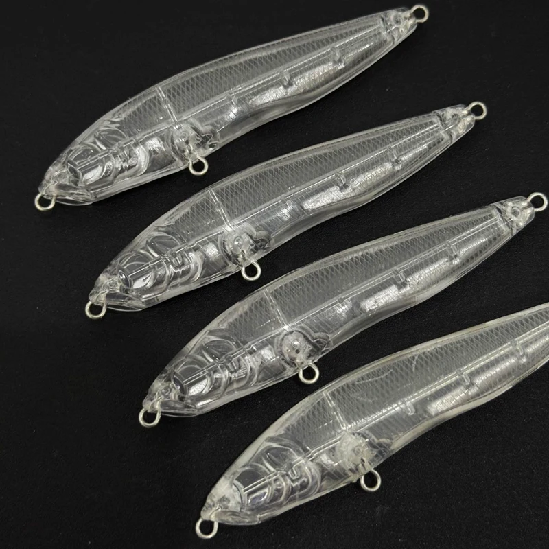10pcs Unpainted Blanks Bait Sinking Pencil 16g 90mm Wobbler Clear Body DIY Handmade Artificial Fishing Lure Tackle